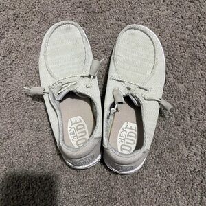 Hey Dude Kids Moccasins in Light Cream